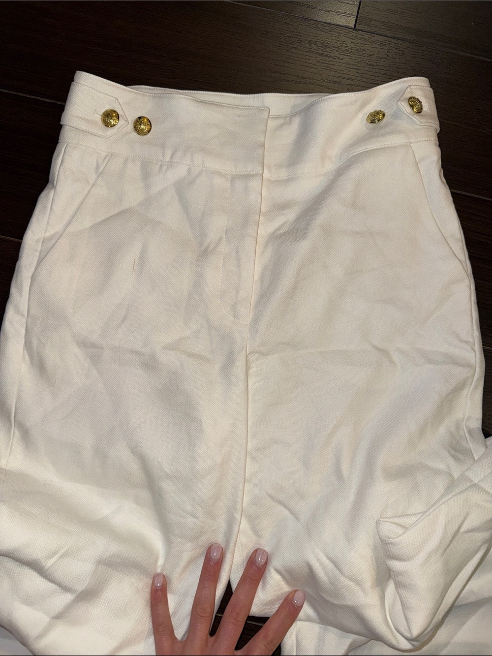 VERONICA BEARD AUBRIE PANTS High-Waist Wide-Leg Pants in White - Picture 8 of 10